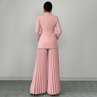 Ensemble de costume de bureau deux pièces sur mesure pour femmes, costume de pantalon plissé pour carrière professionnelle, costume pour femmes