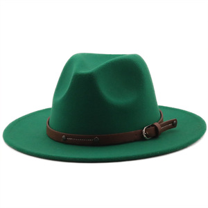 Nouveau <span class=keywords><strong>Chapeau</strong></span> <span class=keywords><strong>Fedora</strong></span> Rétro pour <span class=keywords><strong>Homme</strong></span> en Feutre de Laine avec Boucle de Ceinture en Cuir et Rivets, Accessoire de Décoration, <span class=keywords><strong>Chapeau</strong></span> de Jazz - Product Image 6