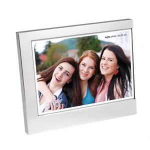 Cadre photo en métal brillant et en bois CM18X13 avec dimensions 30x40 40x60 50x70 pour une utilisation décorative sur table lors de mariages - Product Image 1