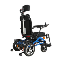 Fauteuil roulant électrique tout-terrain intelligent et confortable pour adultes, siège large, inclinable, en aluminium