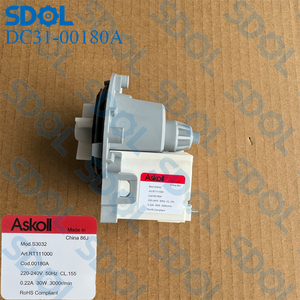 Askoll Original DC31-00180A Machine à laver <span class=keywords><strong>pompe</strong></span> <span class=keywords><strong>de</strong></span> <span class=keywords><strong>vidange</strong></span> S3032 RT111000 220V-240V 50Hz 30W <span class=keywords><strong>laveuse</strong></span> <span class=keywords><strong>pompe</strong></span> <span class=keywords><strong>de</strong></span> <span class=keywords><strong>vidange</strong></span> moteur pour <span class=keywords><strong>Samsung</strong></span> - Product Image 1