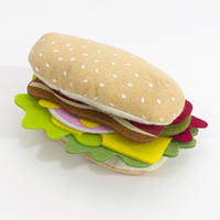 Jouet en feutre pour enfants, 28 pièces, jouet doux, cuisine, hamburger sandwich