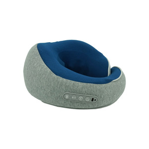 U-Shaped <b>Memory</b> Foam Neck <b>Pillow</b> With Massage And Kneading Function Portable Travel <b>Pillow</b> For Airplane Nap Support - Product Image 1