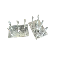 Composants métalliques Q235 HDG pour fixation sur mur-rideau en verre et béton, usinage sur mesure