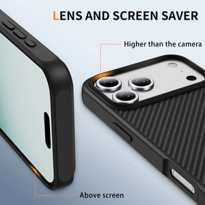 Funda Magnética Integrada para iPhone 18 17 16 Pro Max, Parte Trasera de Fibra de Carbono, Protección de Pantalla y Cámara, Antigolpes - Product Image 4