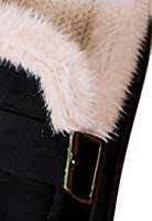 Chaussons personnalisés pour femmes, automne-hiver, couleur unie, doublure en fourrure, bout fermé, pour mousse à mémoire de forme, semelle extérieure antidérapante en EVA