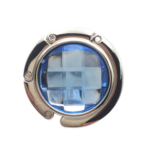 Portatile pieghevole appendiabiti per tavolo rotondo in metallo di cristallo gancio per appendere la borsetta sul tavolo - Product Image 4