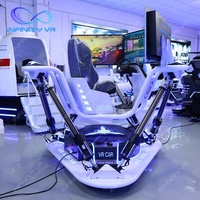 Simulateur de course automobile VR à mouvement complet 6 DoF, 3 écrans, plateforme de simulation pour un joueur, jeu de course automobile d'arcade
