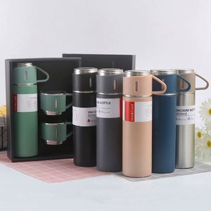 Christmas Gift Set 3pcs Custom Outdoor Travel Stainless Steel <b>Double</b> <b>Wall</b> Vacuum Insulated Tumblers Flask 6-12hrs Thermal - Product Image 2