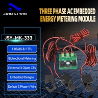 Medidor de Energía Trifásico/Monofásico JSY-MK-333 para Inversor con Bobina CT Externa, Precisión del 1%, Pantalla Digital de Corriente, RS-485 MODBUS