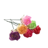 Bouquet de fleurs savon pour décoration de mariage, composition de cadeaux, Rose teint en Spray, pièces