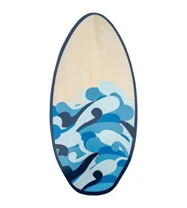 Bel Design di stampa BSCI spiaggia di legno Skim Board acqua tavola da surf Skimboard per bambini adulti