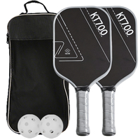Raquette de pickleball Guanlin-61 FC KT700 standard en fibre de carbone synthétique 16 mm pour l'entraînement, le divertissement, tendance, haute qualité, pour l'extérieur