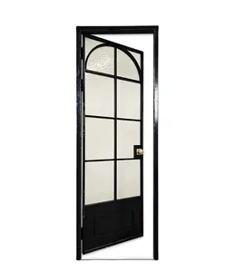 Заводская дешевая цена, новый дизайн, матовое одностороннее стекло, распашная дверь, душевая дверь, стеклянная Поворотная дверь из алюминиевого сплава