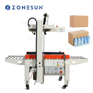 ZONESUN ZS-FKC5040X Hộp Tự Điều Chỉnh Máy Niêm Phong Hộp Carton Giấy Máy Dán Thùng Carton Máy Đóng Gói Hộp