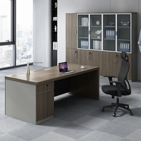 LR-BD-022 de bureau de patron moderne Design de luxe Table de directeur en bois durable Vente directe d'usine pour l'utilisation d'immeuble de bureaux