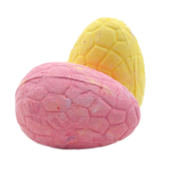 Bombes de bain amusantes et colorées, marque privée, naturelles, véganes, effervescentes, en forme d'œuf de dinosaure pour enfants avec jouets à l'intérieur
