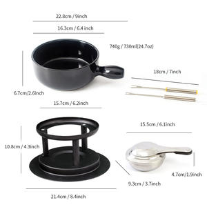 Ensemble <span class=keywords><strong>à</strong></span> bougies noires personnalisées, en <span class=keywords><strong>fonte</strong></span>, outil de combustion, en céramique suisse - Product Image 4