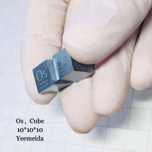 Op maat gemaakte 10mm edelmetaal- en metaalkubussen van ruthenium, rhodium, palladium, zilver, osmium, iridium, platina, goud en rhénium - Product Image 3