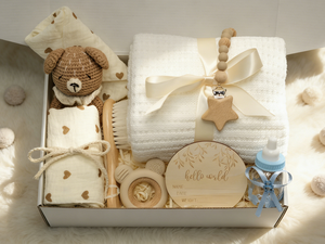 Set <span class=keywords><strong>Regalo</strong></span> Personalizzabile per Neonati Kaiyue, Confezione <span class=keywords><strong>Regalo</strong></span> per <span class=keywords><strong>Gravidanza</strong></span> e Congratulazioni con Orsetto e Coperta per Neonati - Product Image 3