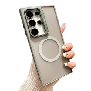 Funda Magnética para Teléfono con Disipación de Calor, Cubierta Trasera Mate, Soporte Metálico para Cámara con Protector de Lente para <span class=keywords><strong>Samsung</strong></span> S24 Ultra S24 S24 Plus - Product Image 1
