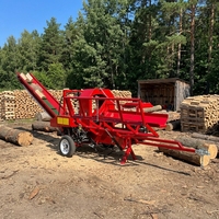 Fendeuse de bûches professionnelle 22 tonnes pour usage domestique, travail du bois, foresterie, avec élévateur de bûches