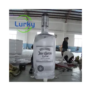 Advertising Inflatable White Milk Bottle Champagne Bottle For Sale Giant Red Bull Can Inflatable Beer Bottle
