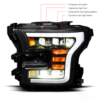 Autolampe für 15-17 F150 Voll-LED Sequentielle Tri-Projektor-Scheinwerfer 12V 55W Neu