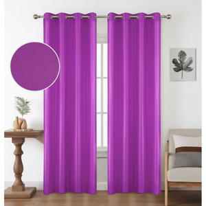 Tende in poliestere viola intenso 140x228 cm con 8 occhielli-46 set Per scatola Per il commercio all'ingrosso - Product Image 1