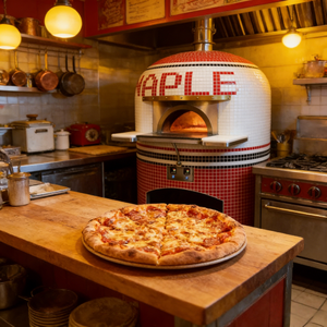 Four à pizza commercial en bois pour <span class=keywords><strong>boulangerie</strong></span> avec contrôle précis de la température et compatibilité maïs et noix pour une croûte parfaite - Product Image 1