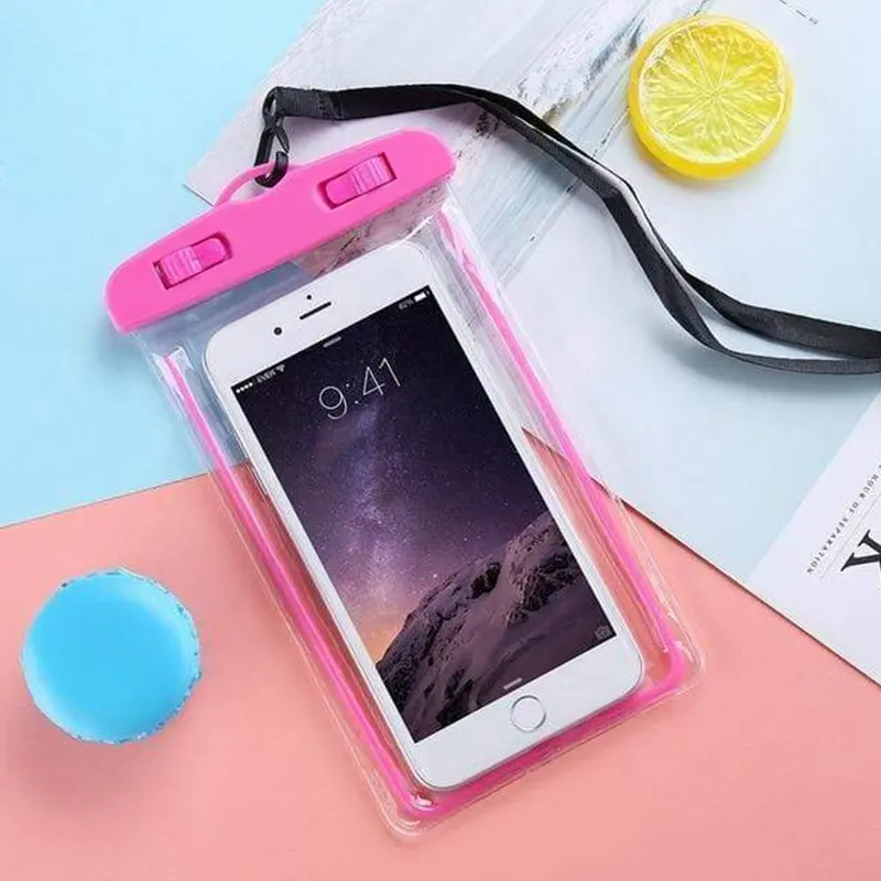 Low MOQ 100個Custom Logo Color Large Small Size 2 Layer PVC Screen Touch IPX8 Waterproof Phone Bag