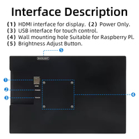 10.1 inç ahududu Pi ekran 1280*800 TFT IPS LCD ekran kapasitif dokunmatik ekran modülü ile kılıf