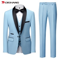 Costume d'affaires italien respirant et infroissable grande taille pour homme, coupe ajustée, simple boutonnage, 3 pièces, vente en gros, différents modèles