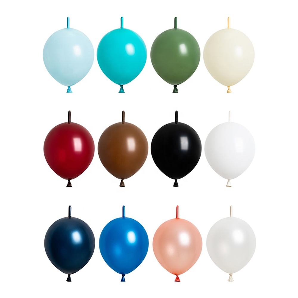 High Quality Happy Birthday Christmas Party Decorations 100% Natural Latex Single 12 Inch Link Tail Balloon