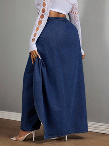 <span class=keywords><strong>Jeans</strong></span> <span class=keywords><strong>Boyfriend</strong></span> Personalizzati Taglie Forti per <span class=keywords><strong>Donna</strong></span>, Stile Cowgirl Autunnale, Blu, <span class=keywords><strong>Jeans</strong></span> Larghi all'Ingrosso - Product Image 2