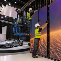 Écran LED de location intérieur P1.83 léger en aluminium moulé sous pression à verrouillage rapide, affichage LED 4K pour lancement de produits et salons automobiles