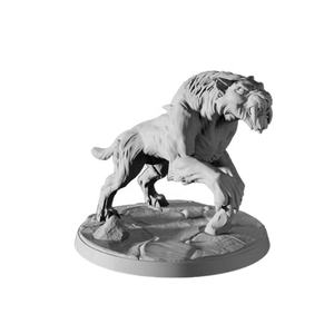 Figurine 3D animale <span class=keywords><strong>de</strong></span> jeu <span class=keywords><strong>de</strong></span> table artisanale personnalisée sculpture miniature <span class=keywords><strong>de</strong></span> <span class=keywords><strong>tigre</strong></span> à dents <span class=keywords><strong>de</strong></span> <span class=keywords><strong>sabre</strong></span> en résine DnD non peinte - Product Image 4