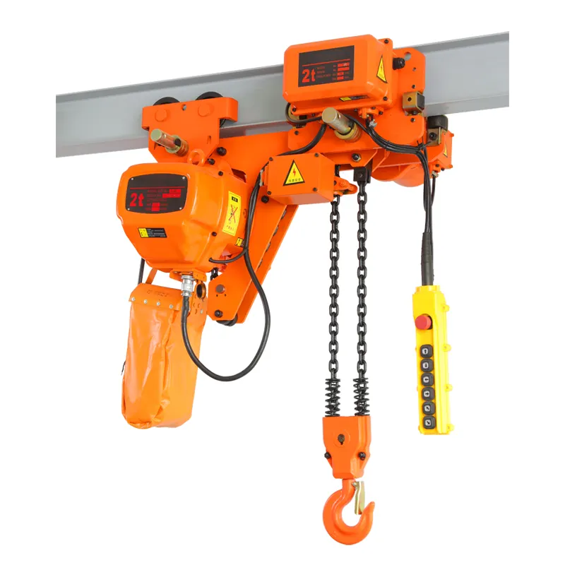 380V 1Ton Chain Crane รอกไฟฟ้าขนาดเล็ก 2 ตัน 3 ม. โซ่สามารถขยายรอกบล็อกโซ่ไฟฟ้าได้