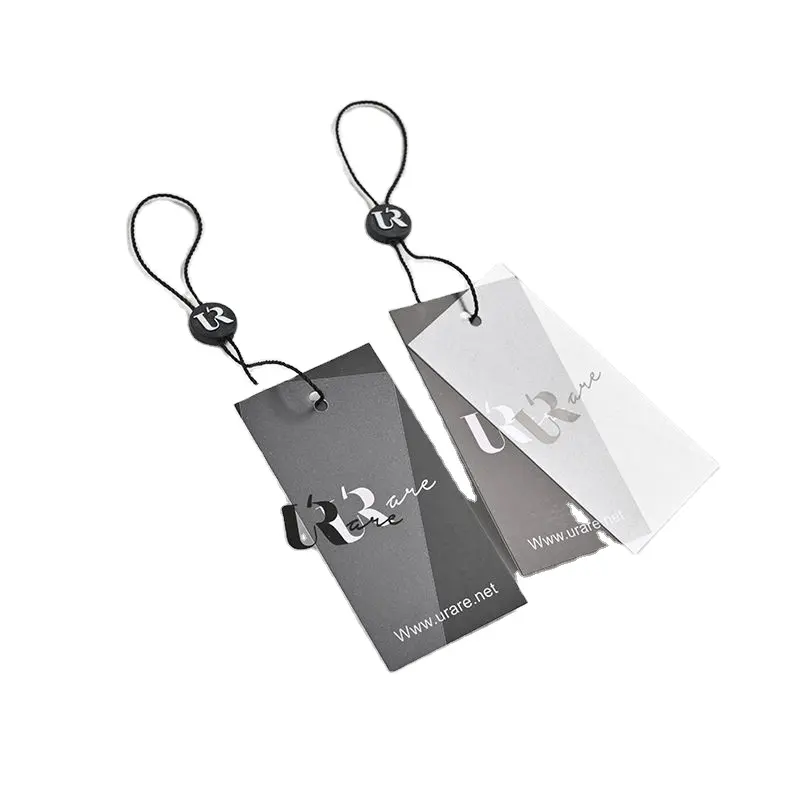 Di lusso in Pvc smerigliato Hang Tag/carta di cartone appendere etichette per abbigliamento proprio Logo, abbigliamento appendere etichette con nuovo Design