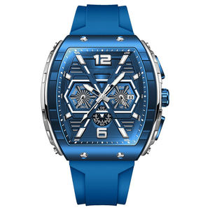 스페셜 에디션 남성용 쿼츠 시계, 세 개의 핸즈 다이얼, 고무 스트랩, 패션 애호가를 위한 필수 시계 - Product Image 1