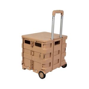 Venta directa de fábrica, carrito de equipaje plegable de 2 ruedas, carrito de almacenamiento de plástico ligero para acampar - Product Image 1