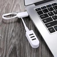 Hub USB 3-en-1 à 3 ports, chargeur répartiteur 5V, câble d'extension externe USB 3.0