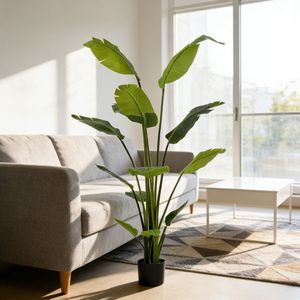 Árbol de Plátano Artificial Premium de 165 cm, Decoración Moderna para Esquina de Oficina u Hogar, Palmeras de Viajero Artificiales Realistas - Product Image 5