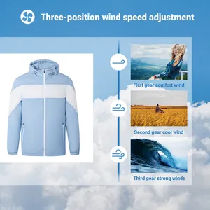 2023 Wholesale Summer New Air Conditioned Clothing With 2 Fans Cooling Jackets Work Wear Fan Cooling Jacket