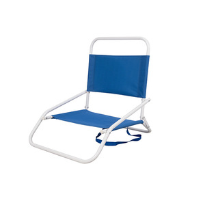 Silla de playa plegable para exteriores, asiento bajo portátil de 60x51x56cm con reposabrazos y respaldo para acampar y pescar - Product Image 1