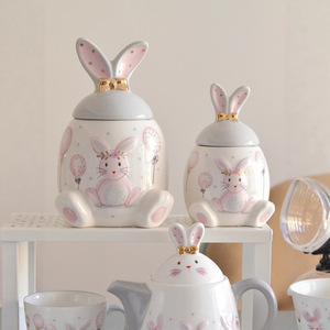 Série pour enfants de lapins de Pâques dessinés à la main <span class=keywords><strong>en</strong></span> <span class=keywords><strong>porcelaine</strong></span> haute température, directement de l'usine, idéale pour les maternelles - Product Image 3