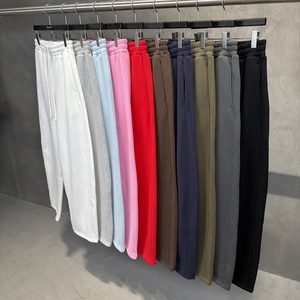 Pantalones Deportivos de Hombre Estilo Vintage, Color Sólido, Forro Polar Grueso, Corte Holgado, Casuales, para Calle - Product Image 3