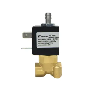 Kamoer-Válvula Solenoide/de aire en miniatura de 12V, interruptor de cobre, válvula de control solenoide de filtro de cobre