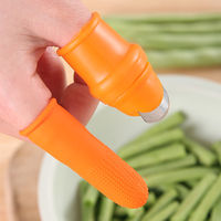 Couteau à pouce en silicone avec kit de protection anti-coupure pour les doigts, outils de jardinage pour la cueillette des fruits et légumes.