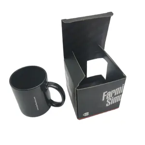 出厂价格定制咖啡杯包装盒带透明窗口